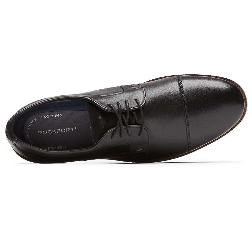 Rockport Oxfords For Mens Black - Sharp & Ready 2 Cap Toe - HU8432697